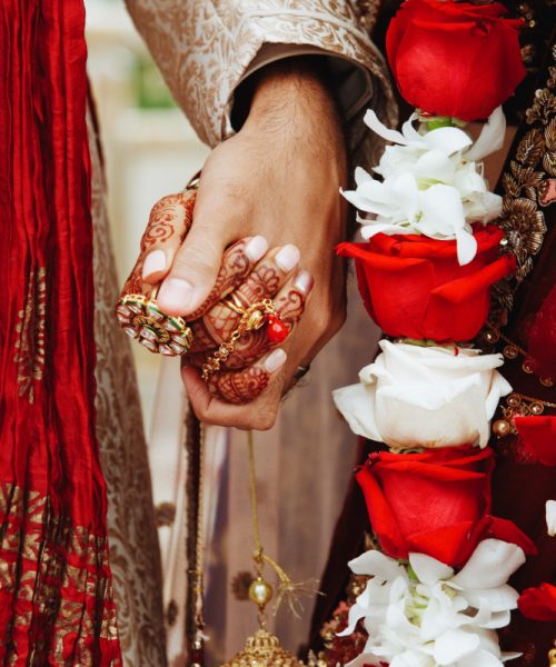 authentic-indian-bride-groom-s-hands-holding-together-traditional-wedding-attire